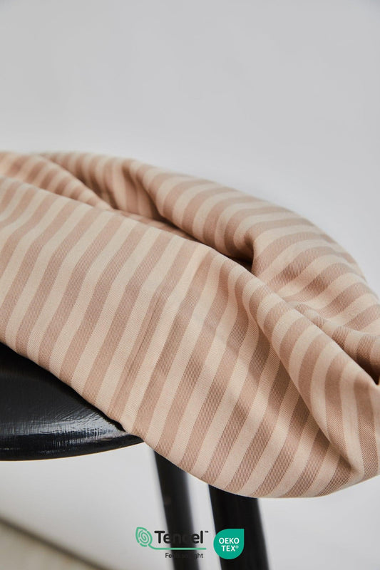 Two-Tone Stripe Twill Tencel in Warm Sand