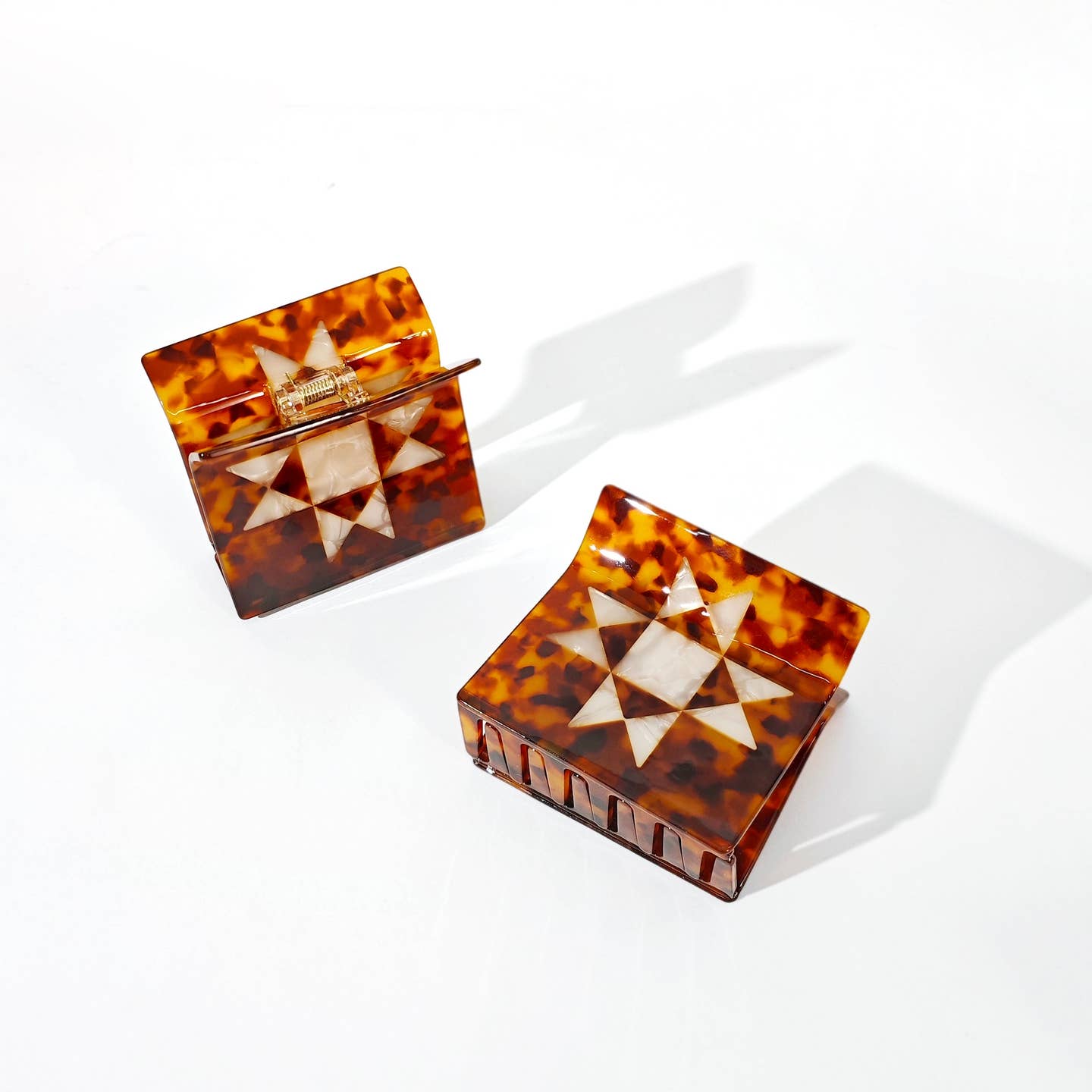 Hey Ricochet Tortoise Shell Quilt Claw Hair Clip