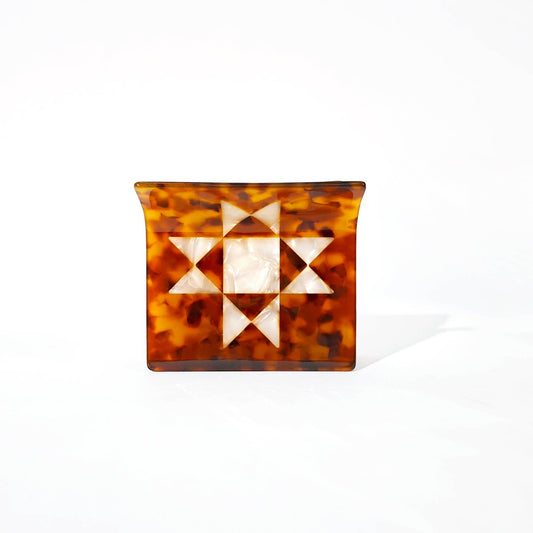 Hey Ricochet Tortoise Shell Quilt Claw Hair Clip