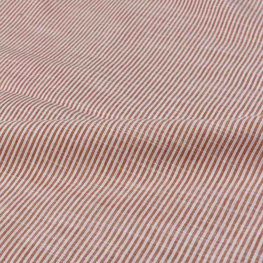 Microstripe Handwoven Cotton Slub in Oatmeal