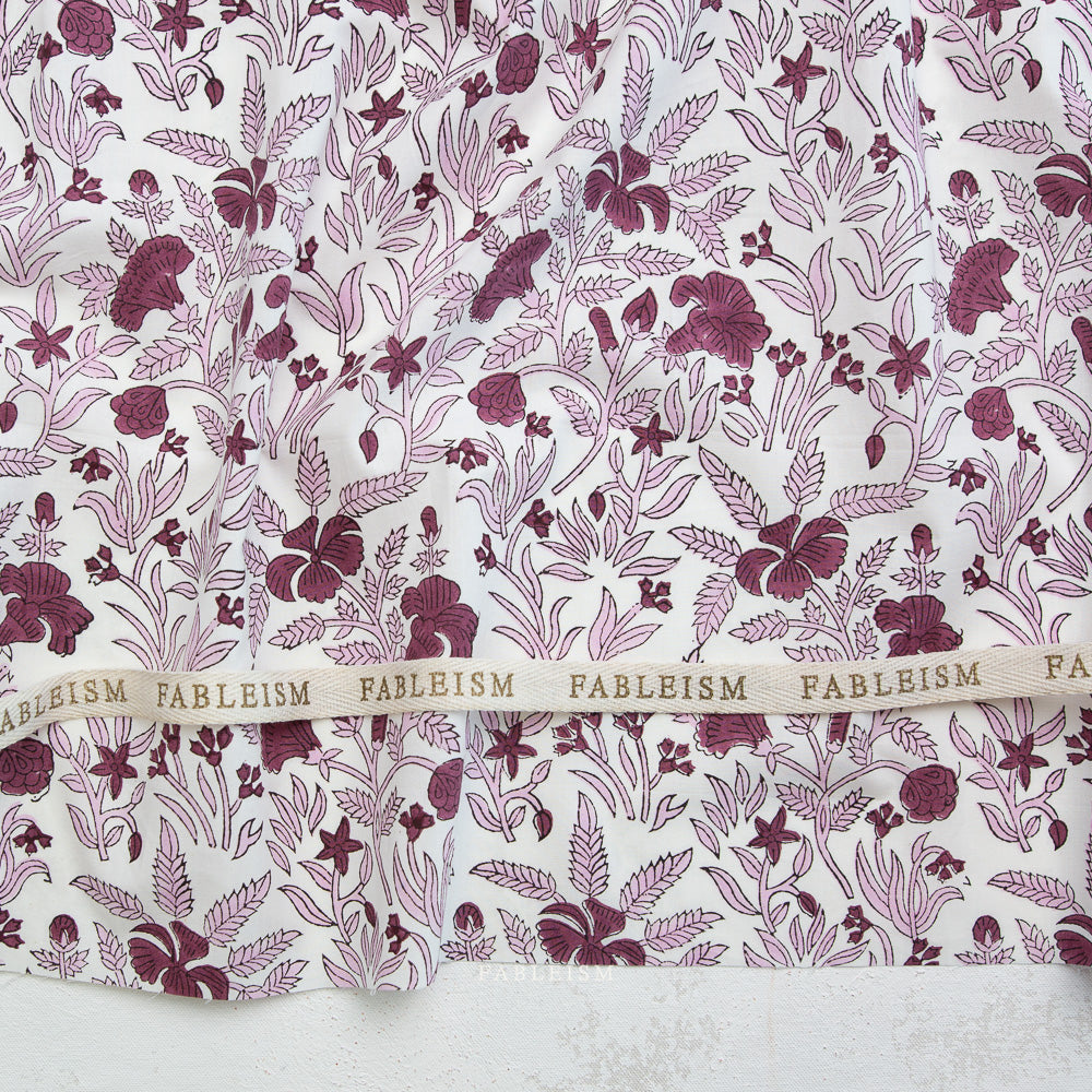 Fableism Indian Block Prints: Cozy Floral in Purple
