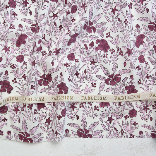 Fableism Indian Block Prints: Cozy Floral in Purple