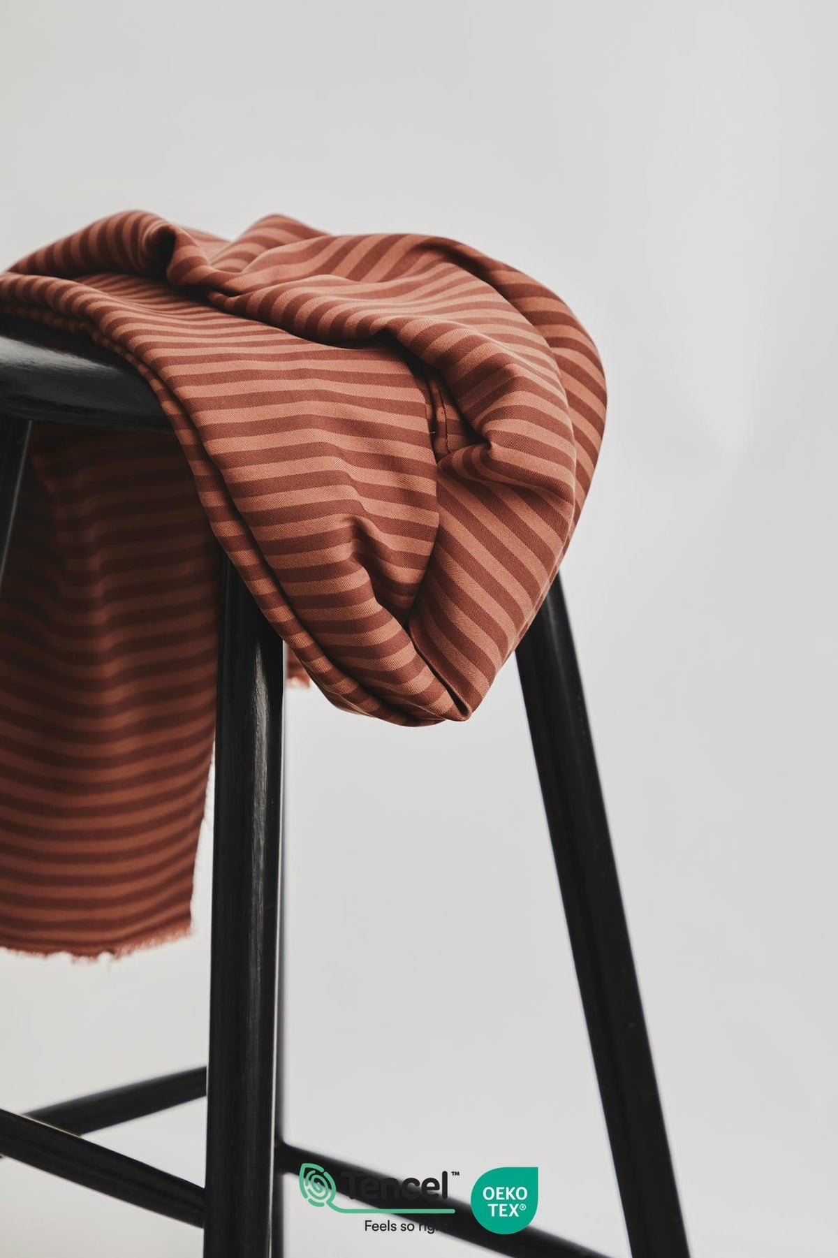 Two-Tone Stripe Twill Tencel in Pecan