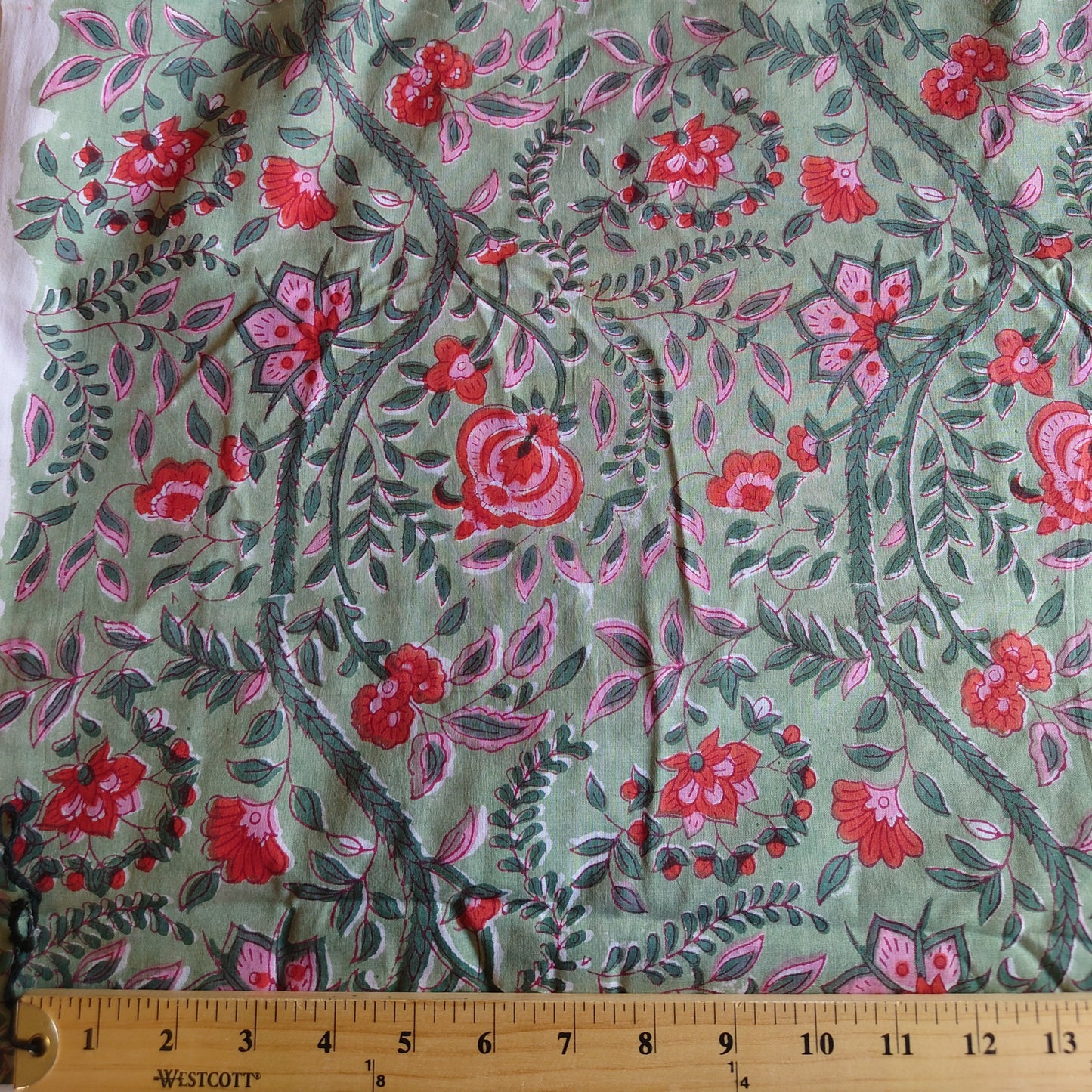Garden Vines Block-Printed Cotton