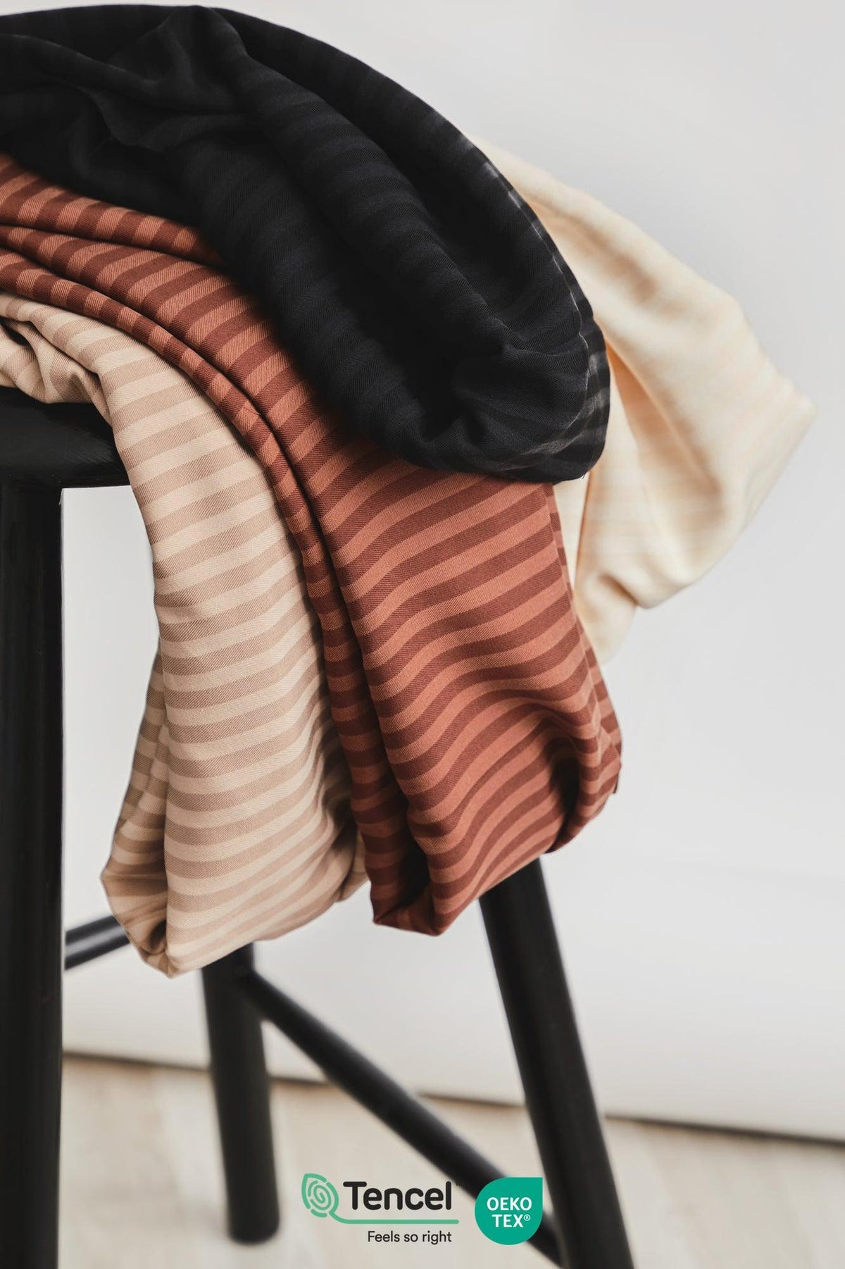 Two-Tone Stripe Twill Tencel in Pecan