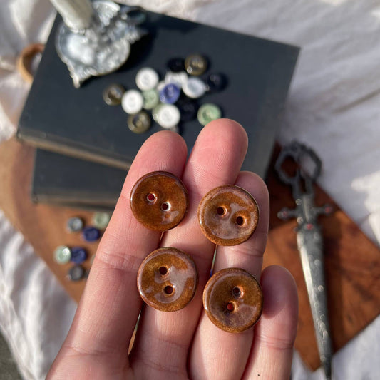 Silver Beast Studio Buttons- Set of 5 (18mm)