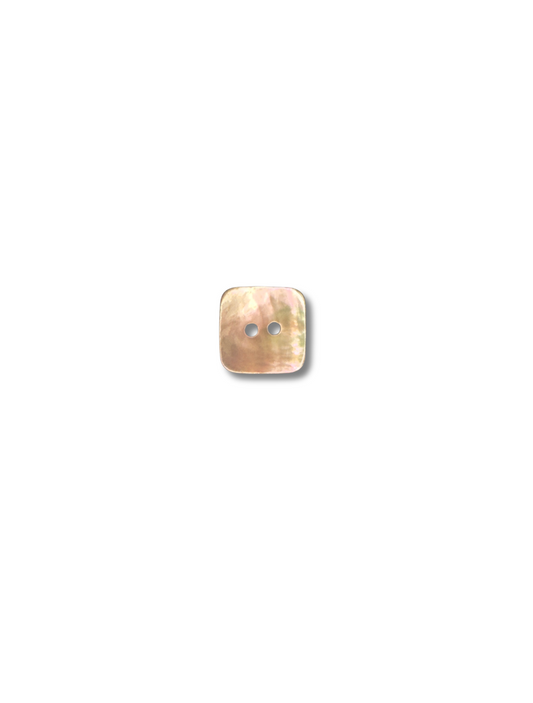 Agoya Square Button in Sand (12mm)