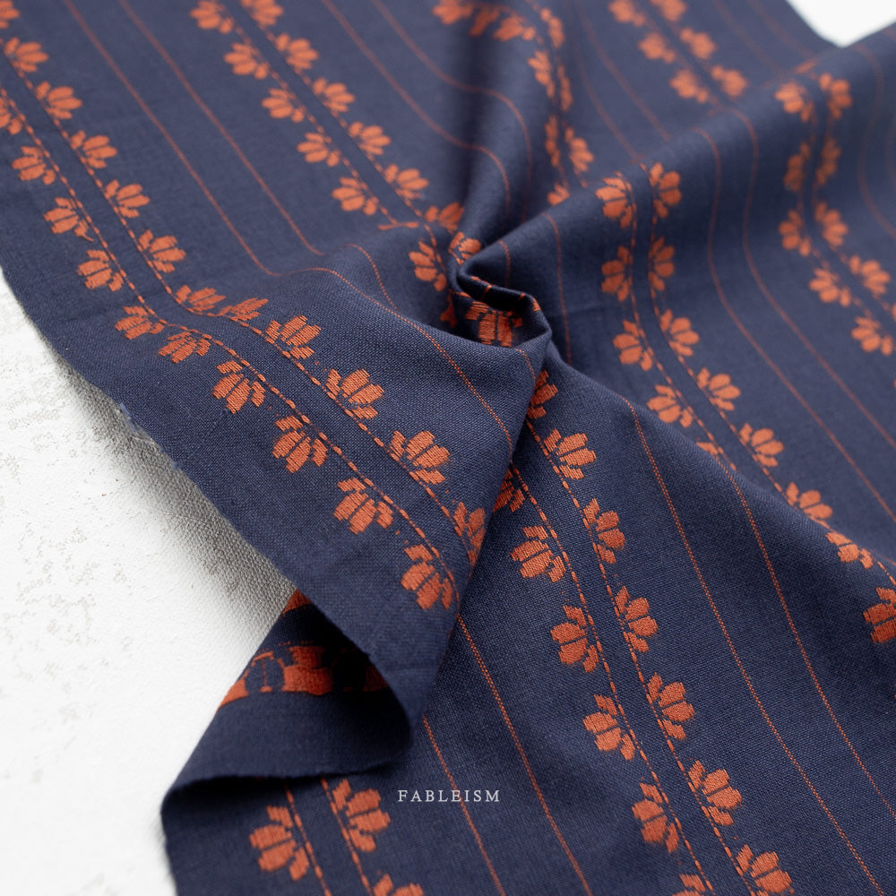 Fableism Fine & Dandy Deco Stripe in Navy/Spice