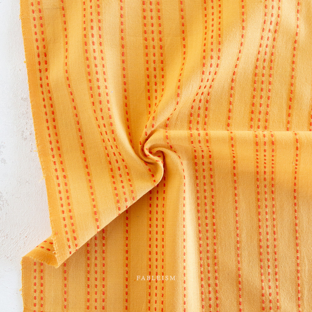 Fableism Lucky Loom Stitch Stripe in Turmeric